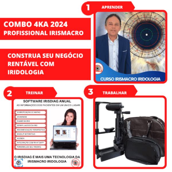 Combo 4kA23: Profissional Irismacro Iridologia: Capacitação Profissional e Tecnologia de Ponta.